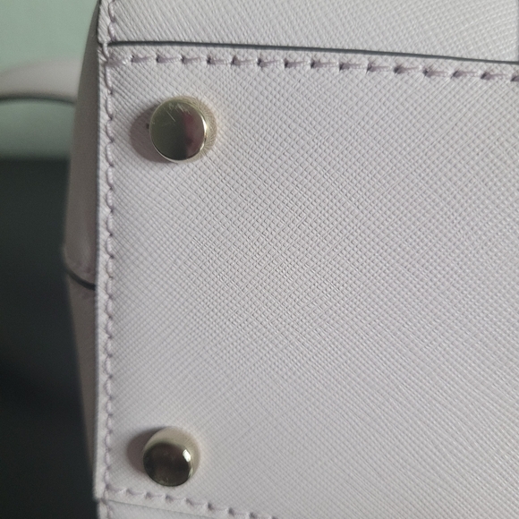 KATE SPADE NEW YORK Newbury Lane Small Pink Loden Leather Satchel Crossbody - Picture 7 of 13